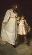 Cecilia Beaux Dorothea and Francesca a.k.a. The Dancing Lesson France oil painting artist